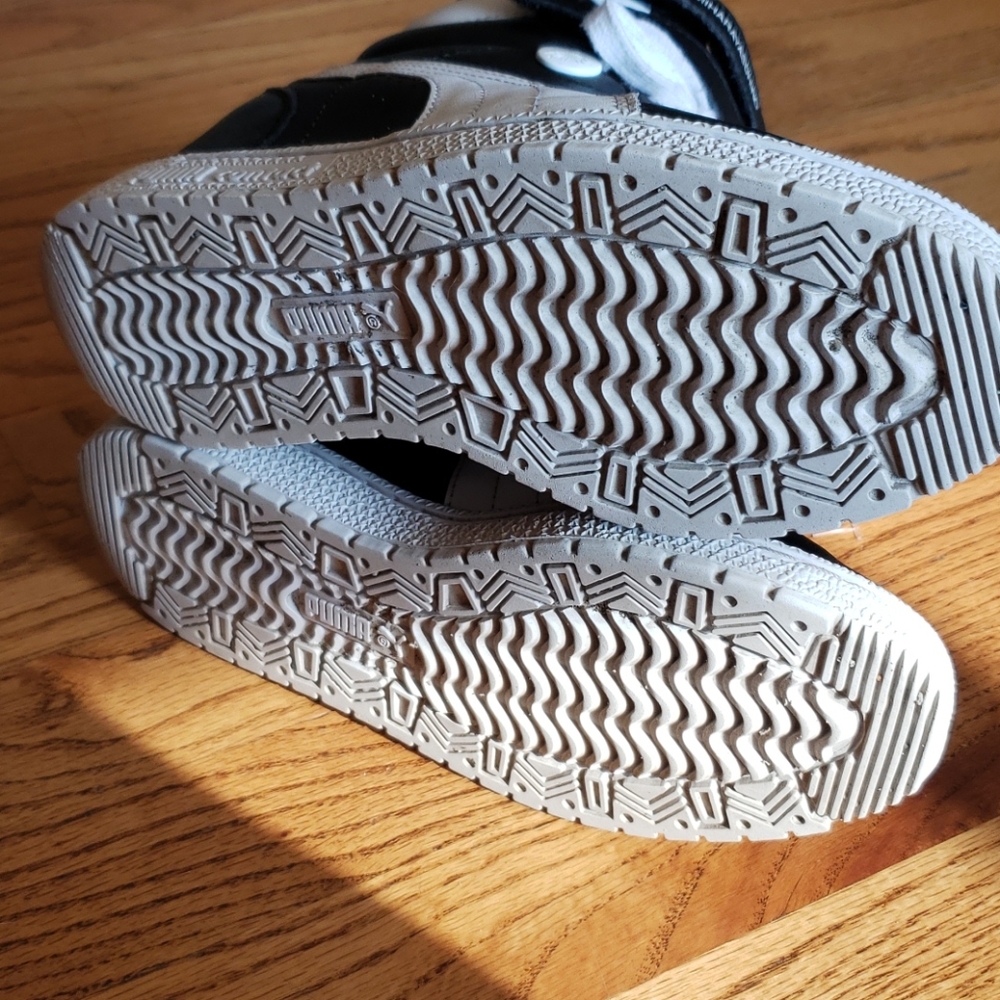 Puma Black and White High-Top Wedge Sneakers - Picture 7 of 7
